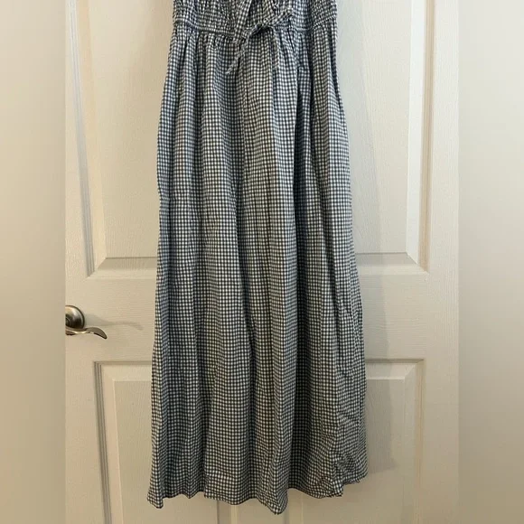 Landry Kate / Storia Kimber Blue Gingham Sleeveless Bow Ties Midi Dress Medium - Picture 6 of 11